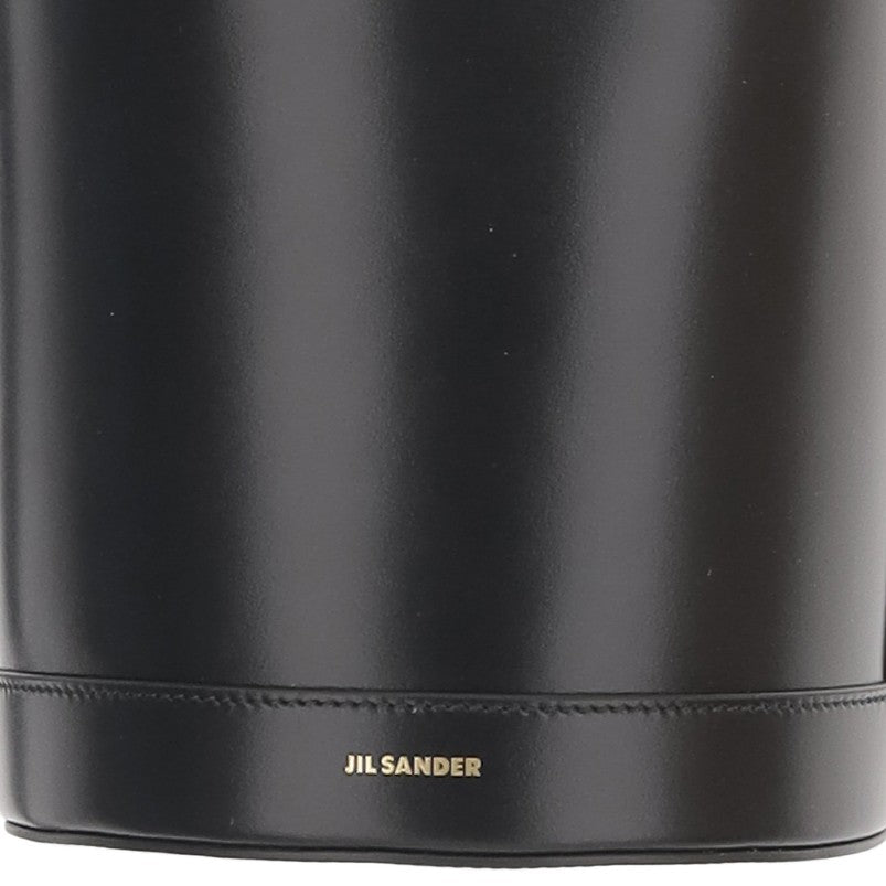 Jil Sander Calfskin Leather Bucket Bag With Adjustable Strap