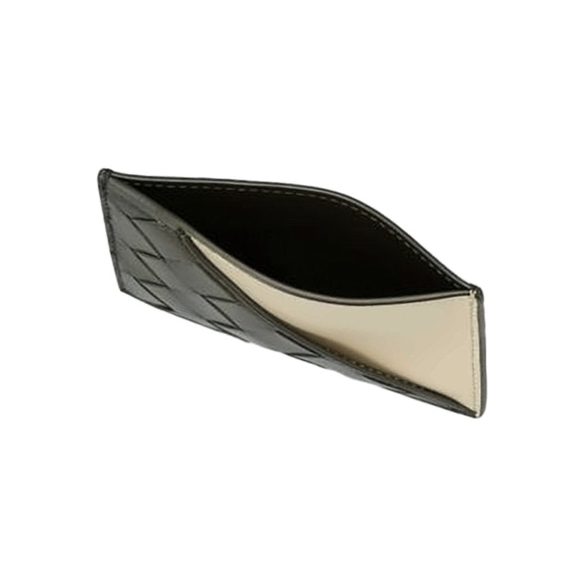 Bottega Veneta Two-Tone Leather Wallet With Woven Detail