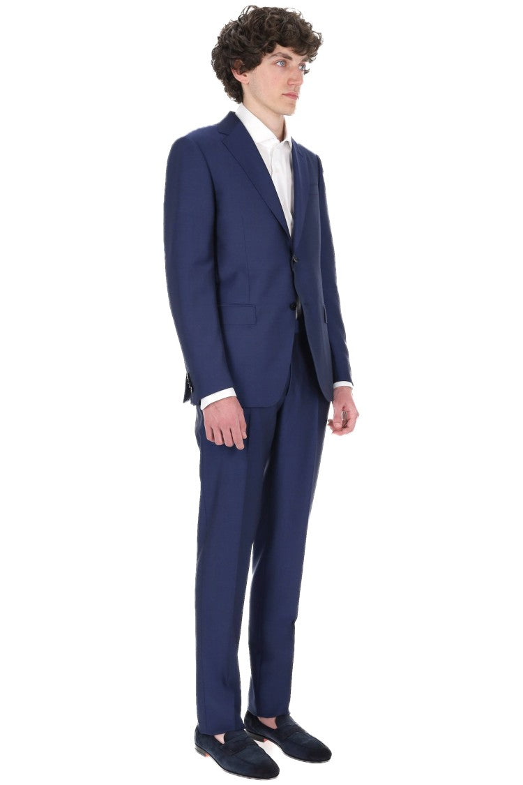 Zegna Structured Deep Blue Wool-Mohair Two-Piece Suit