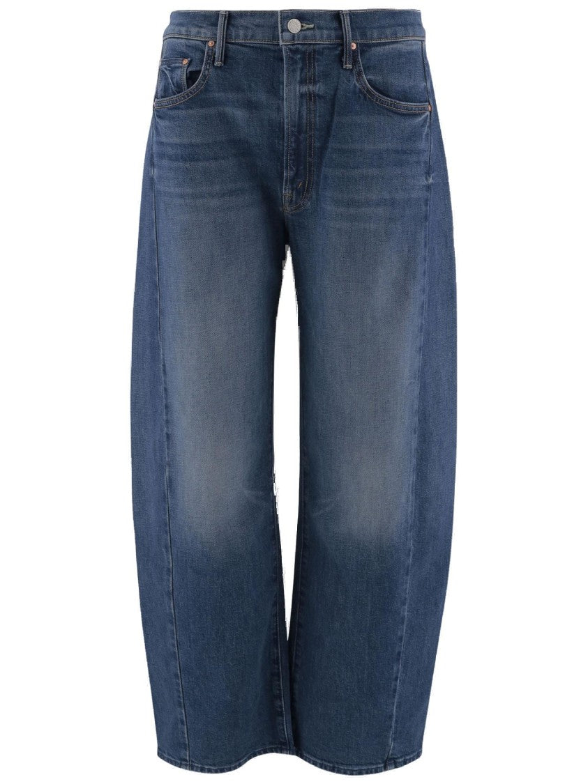 Mother Full-Pipe Flood Cotton Srtetch Jeans