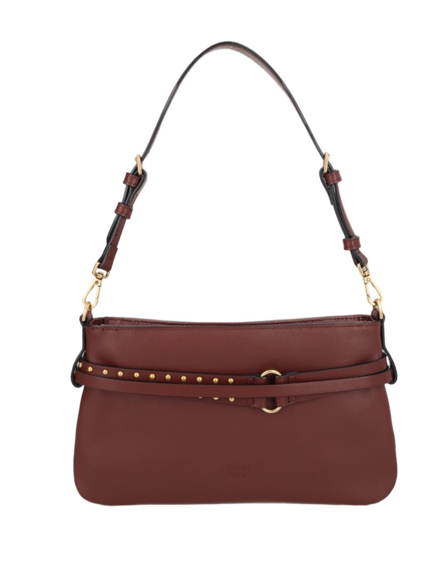 Pinko Leather Belt Mini Gold Studded Handbag