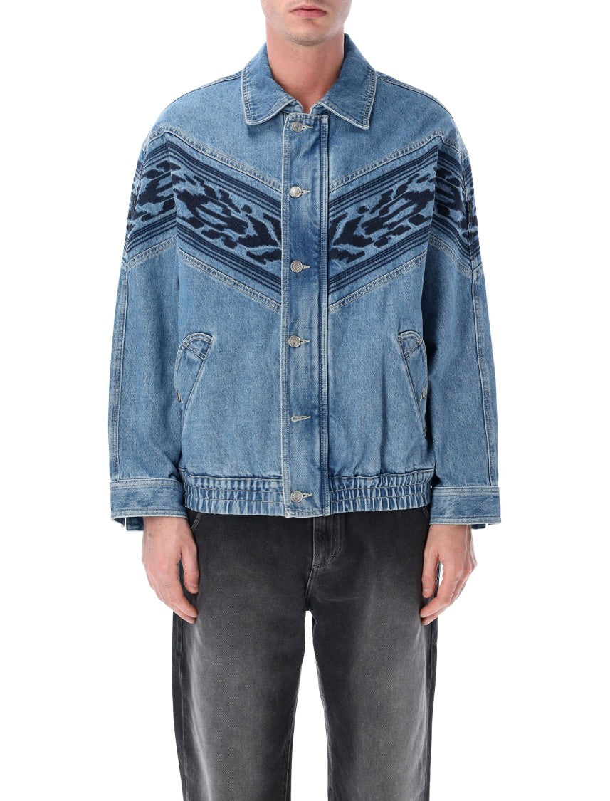 Isabel Marant Marant Julian Embroidered Denim Jacket