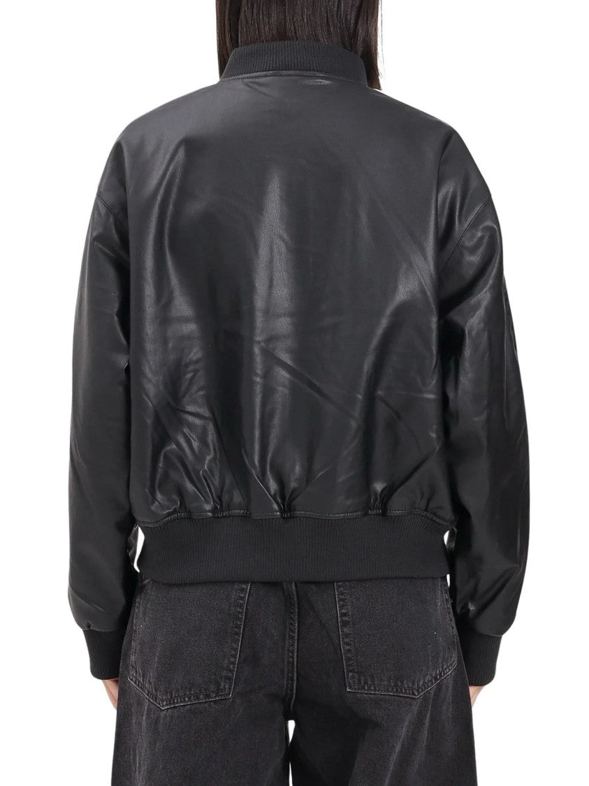 Puma Black Short Jacket With Contrasting Stripes And Functional Design