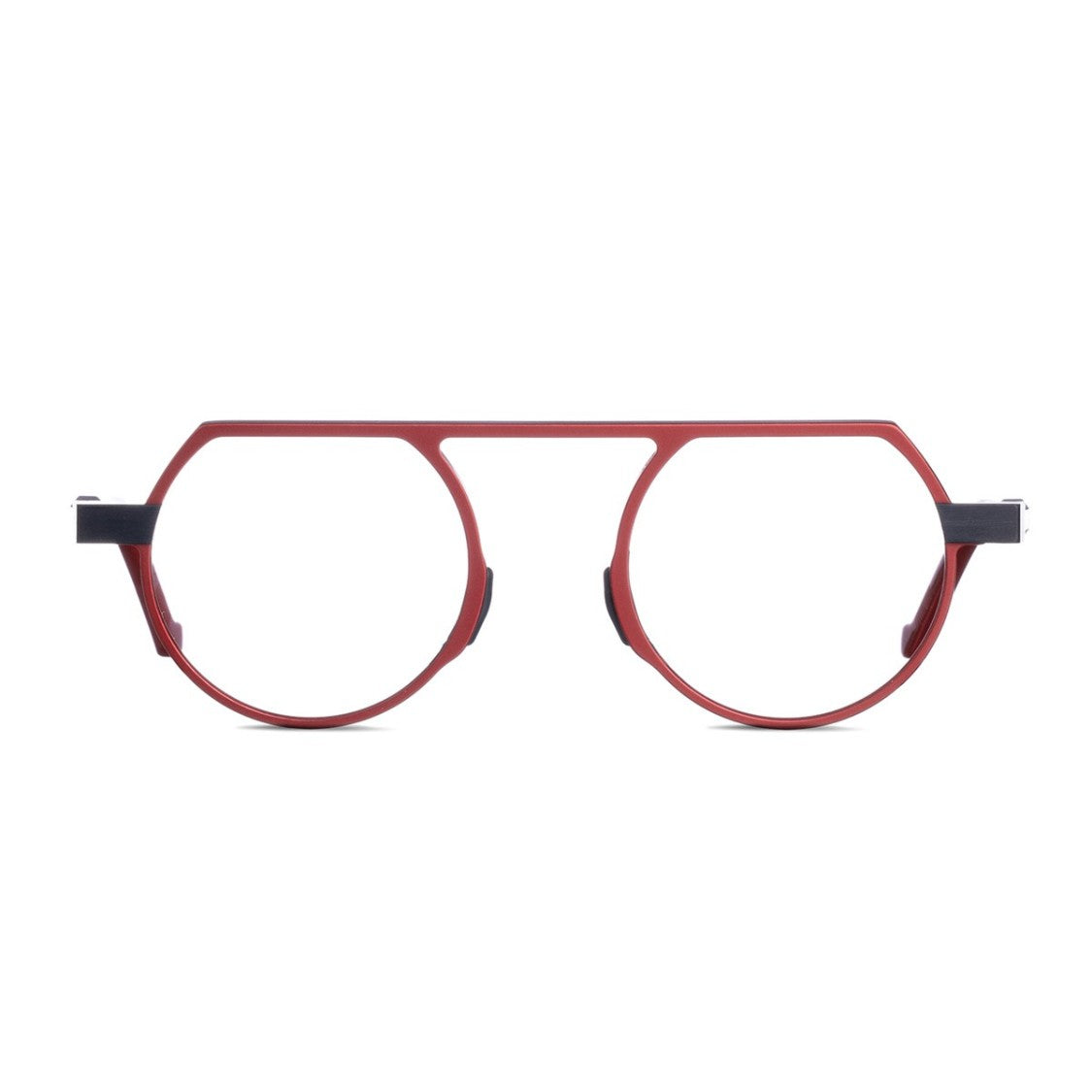Vava Red Black Label Bl0018 Titanium Round Sunglasses