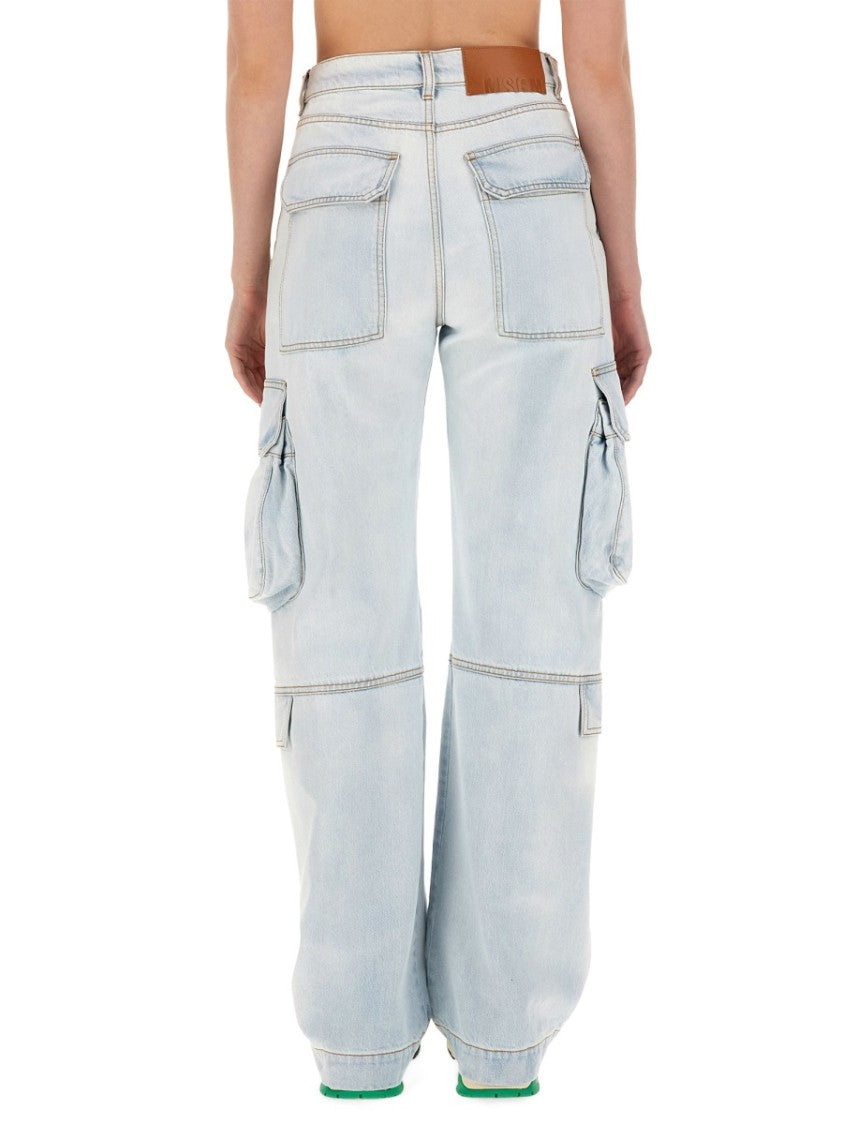Msgm Denim Cargo Pants