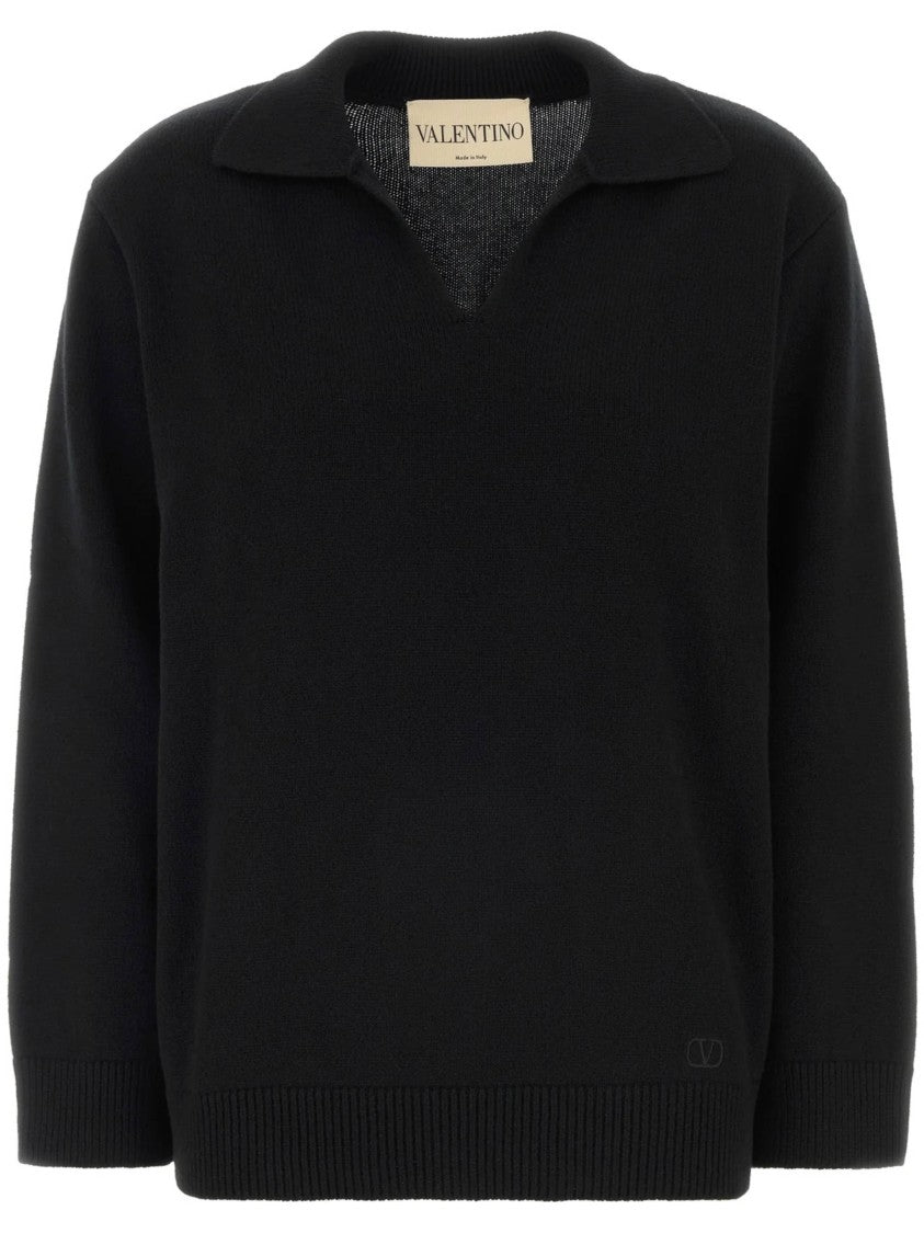 Valentino Maglia Cashmere V-Neck Knit Sweater