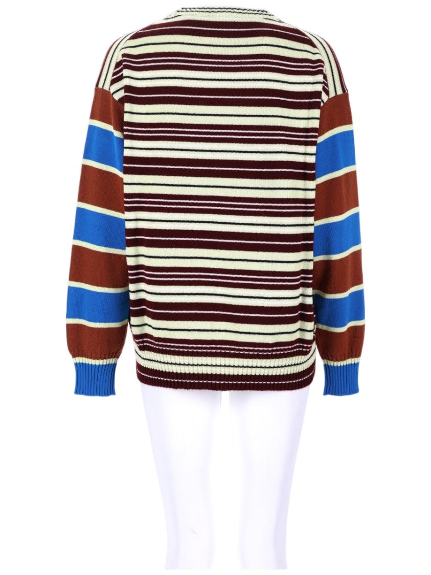 Paul Smith Relaxed Fit Striped Knit Sweater With Color Blocking