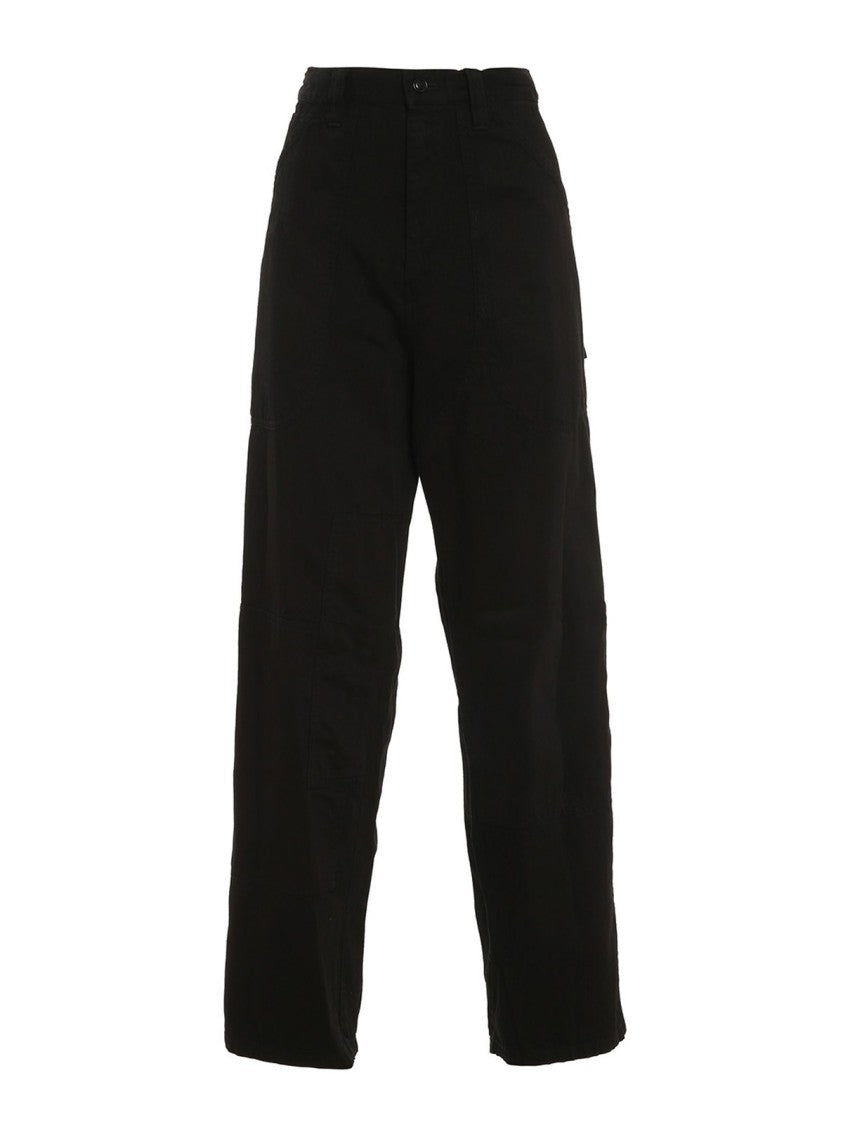 Yohji Yamamoto Wide-Leg Cotton Pants With High Waist