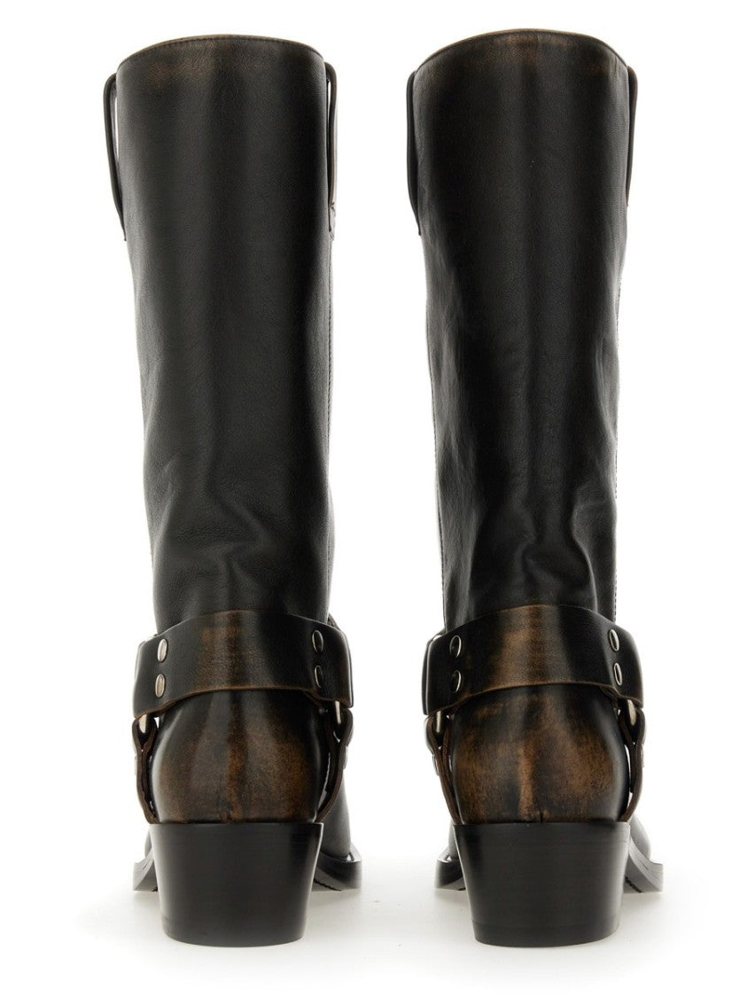 Paris Texas Roxy 45 Mid-Calf Leather Boots