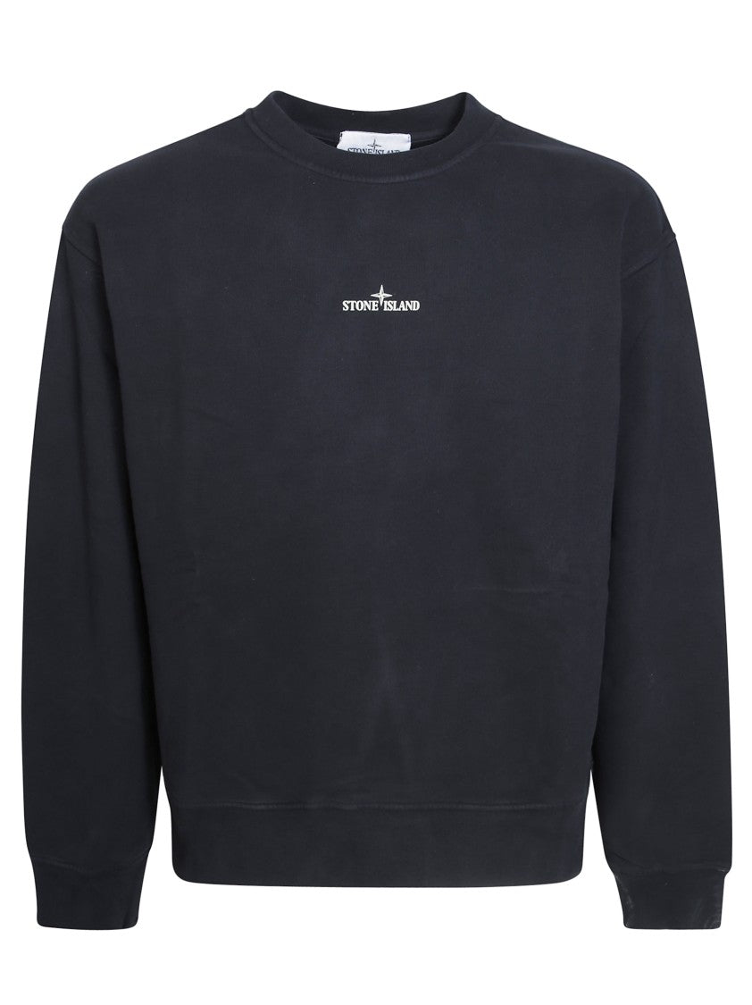 Stone Island Minimalistic Black Compass Sweatshirt