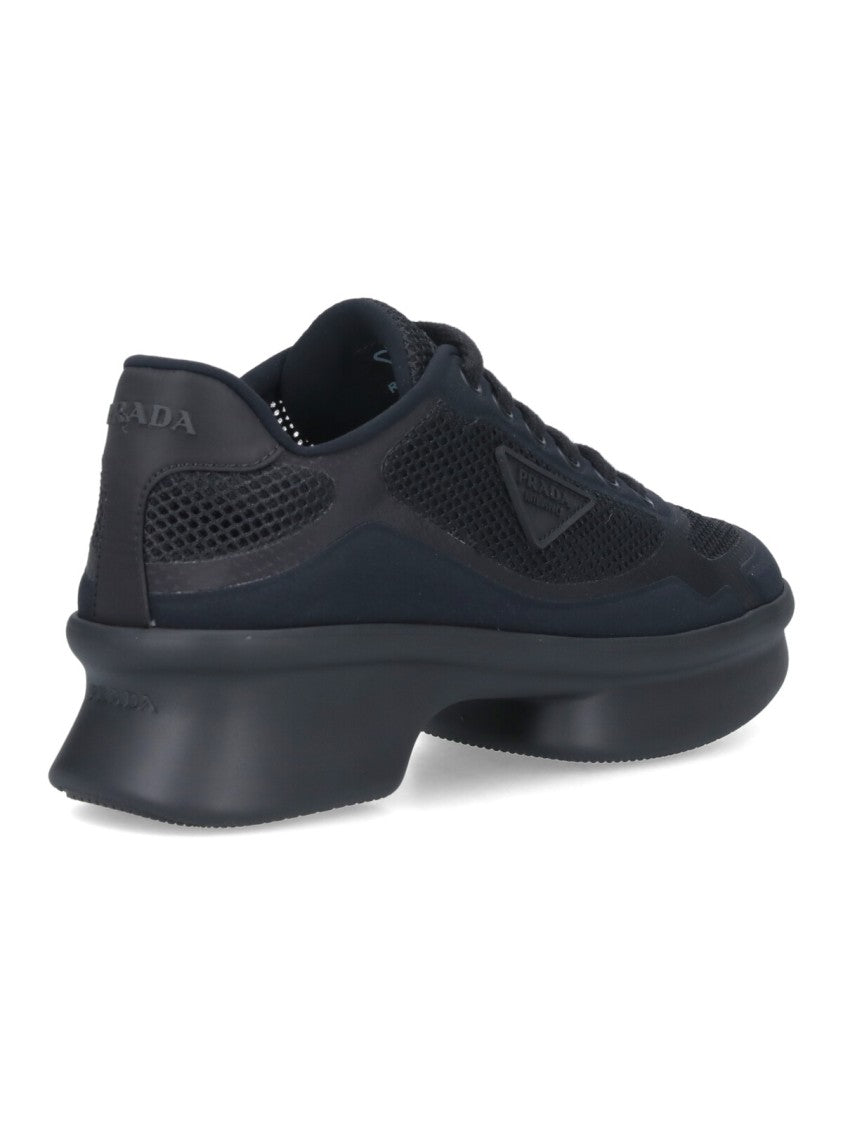 Prada Logo Sneakers – Black