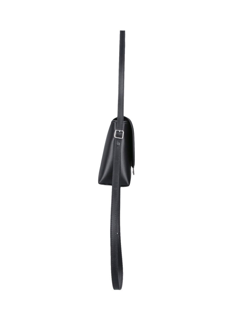 Courrèges Black Icotype Flap Shoulder Bag