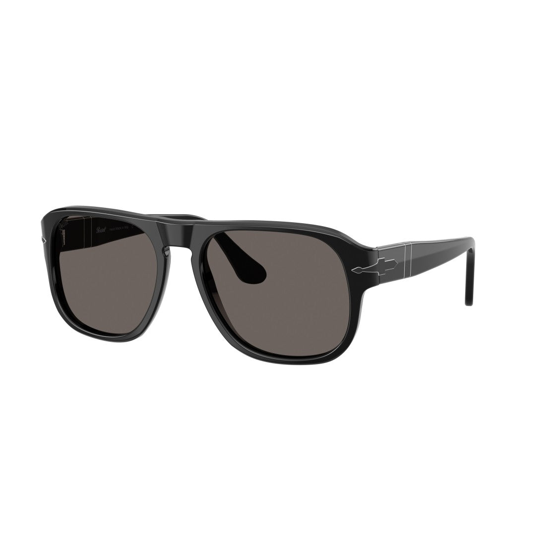 Persol 0Po3310s Bold Rectangular Acetate Sunglasses With Refined Silver Detailing