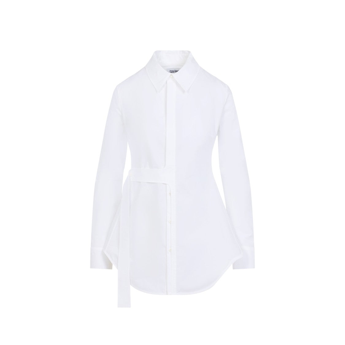 Jean Paul Gaultier Strap Detail White Cotton Shirt