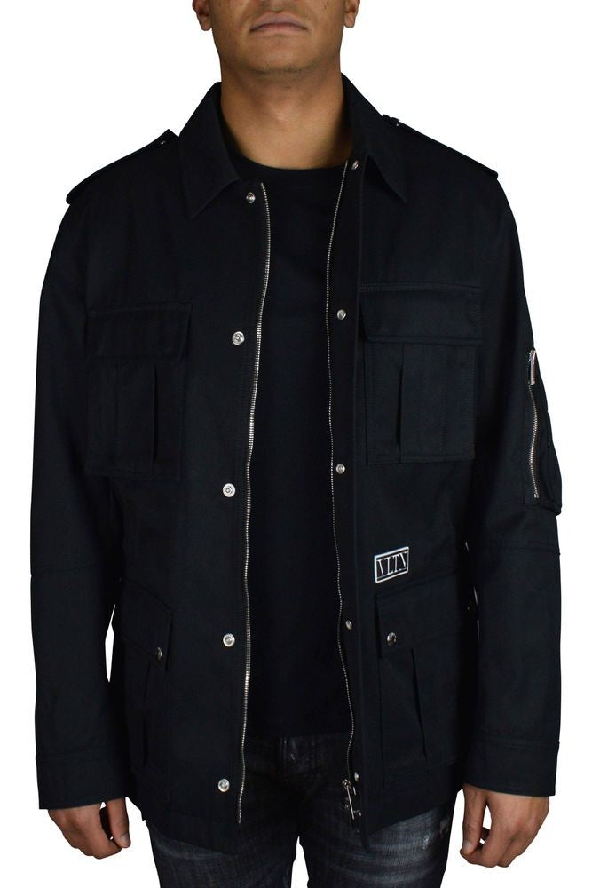 Valentino Garavani Garavani Black Cotton Utility Jacket