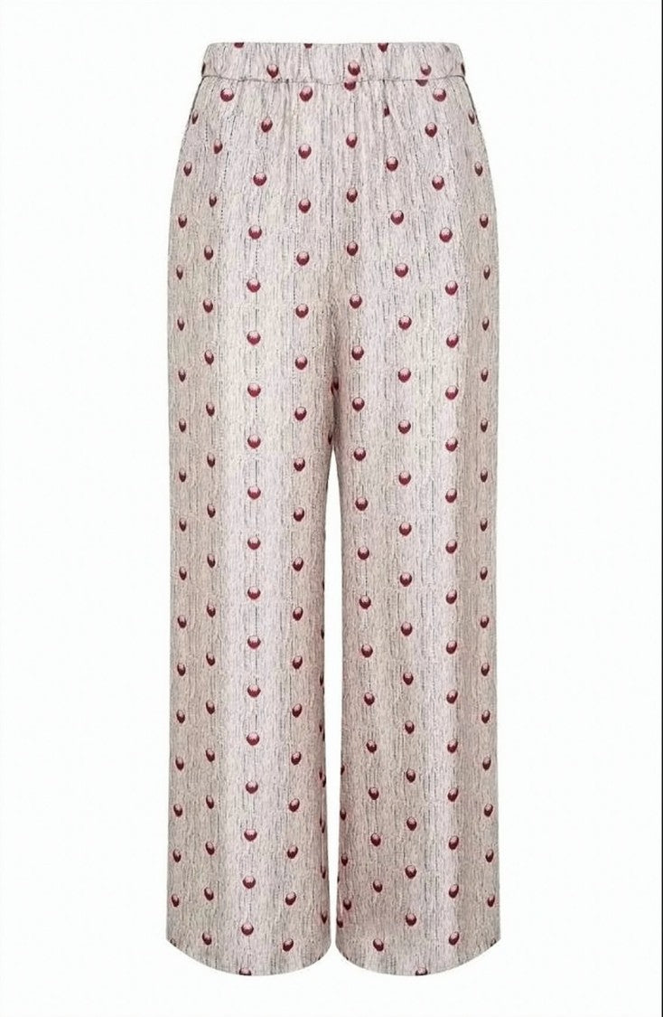 Max Mara Wide-Leg Pants With Textured Fabric And Elastic Waistband