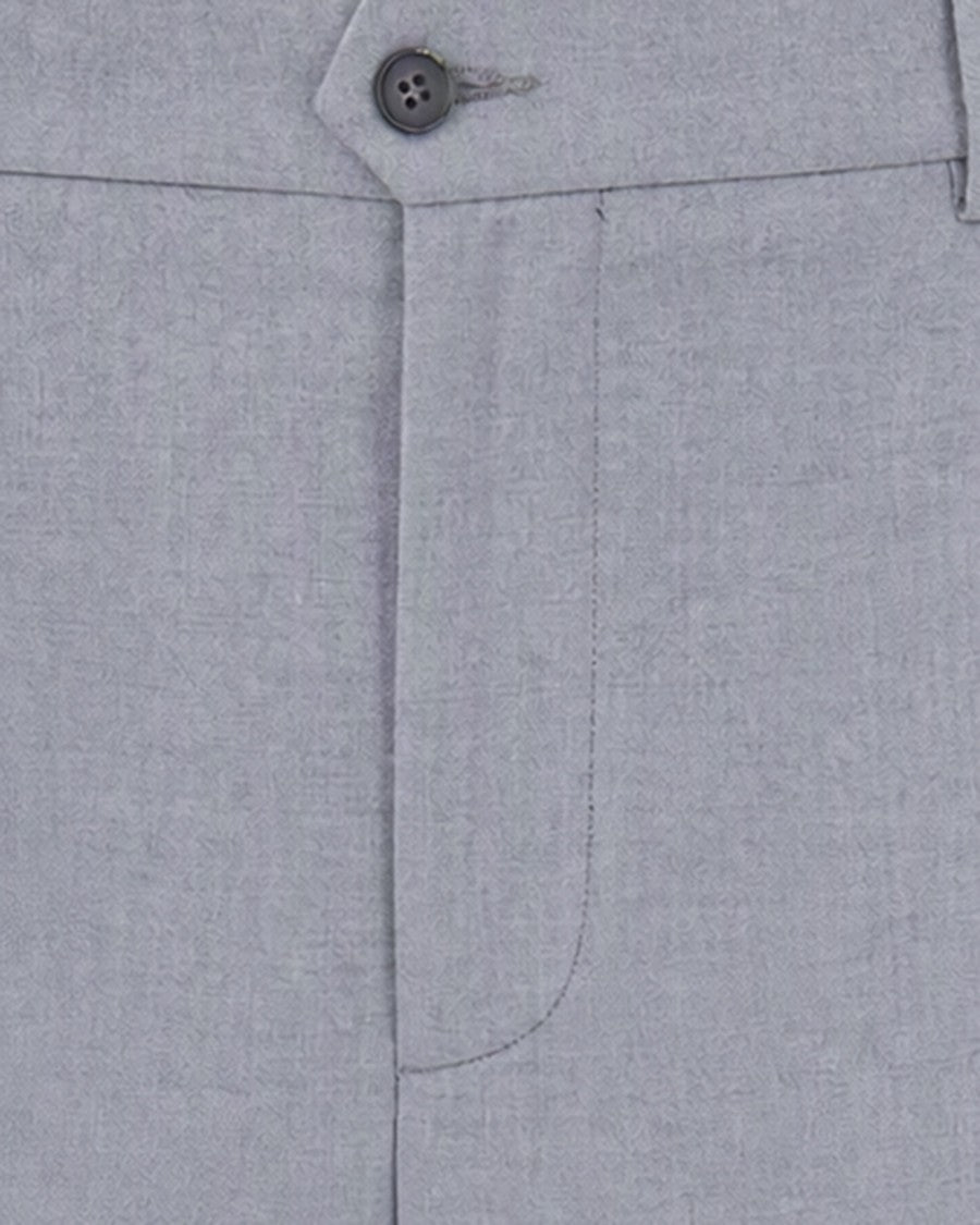 L.B.M. 1911 Melange-Effect Flannel Tailored Trousers With Pressed Crease