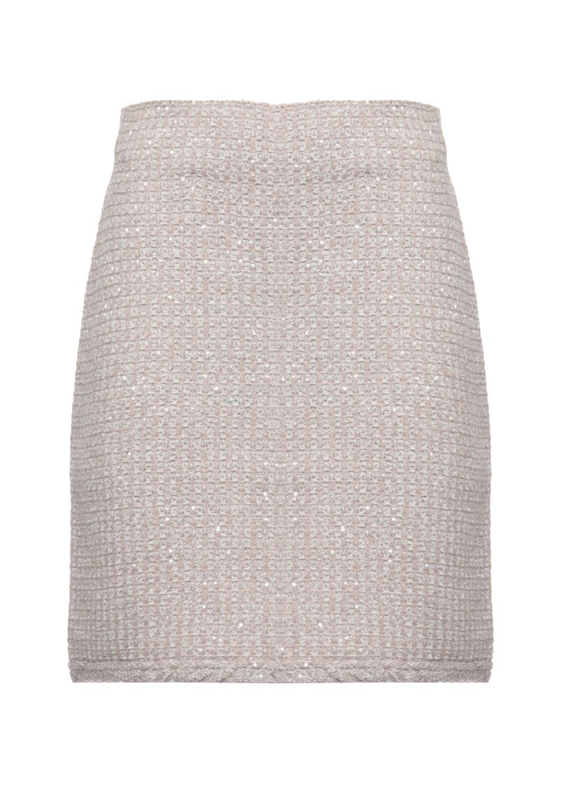 Fabiana Filippi Textured Wool Blend Mini Skirt With All-Over Sequins