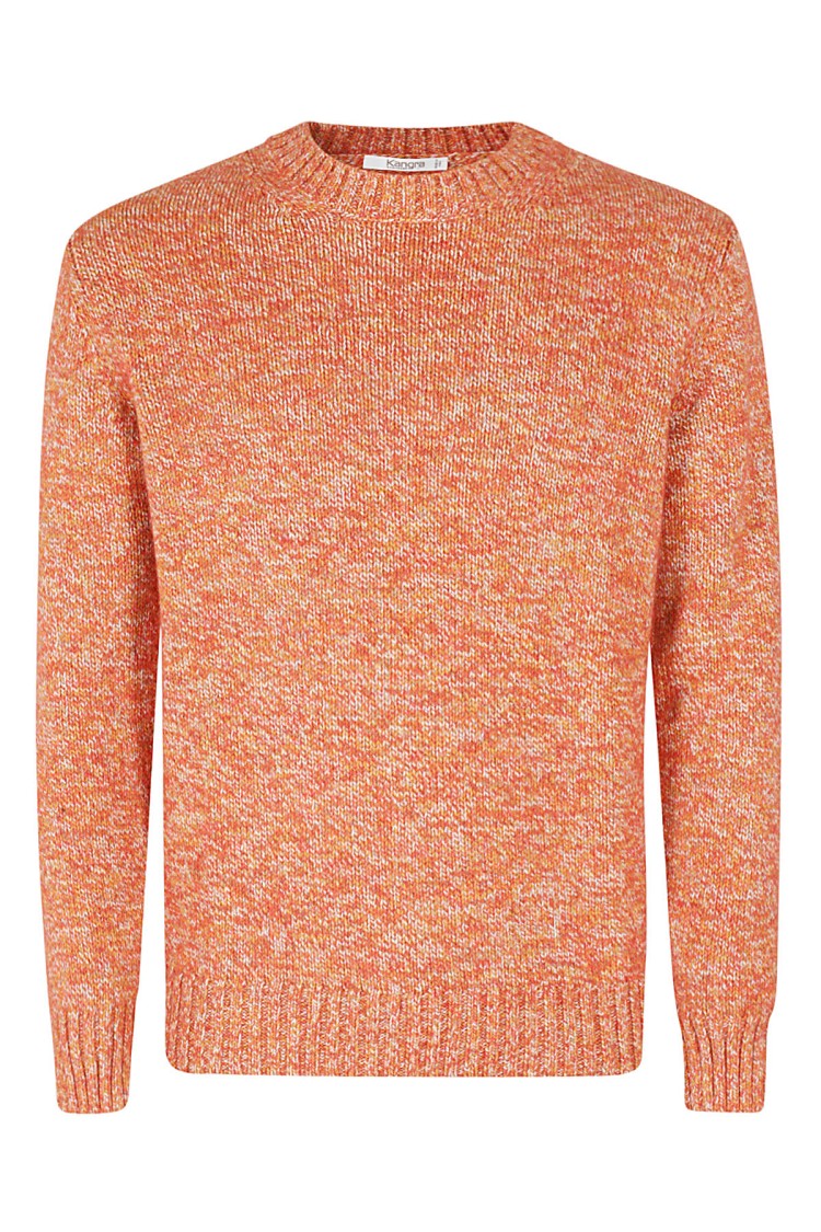 Kangra Classic Crew Neck Knit Sweater With Ribbed Detailing