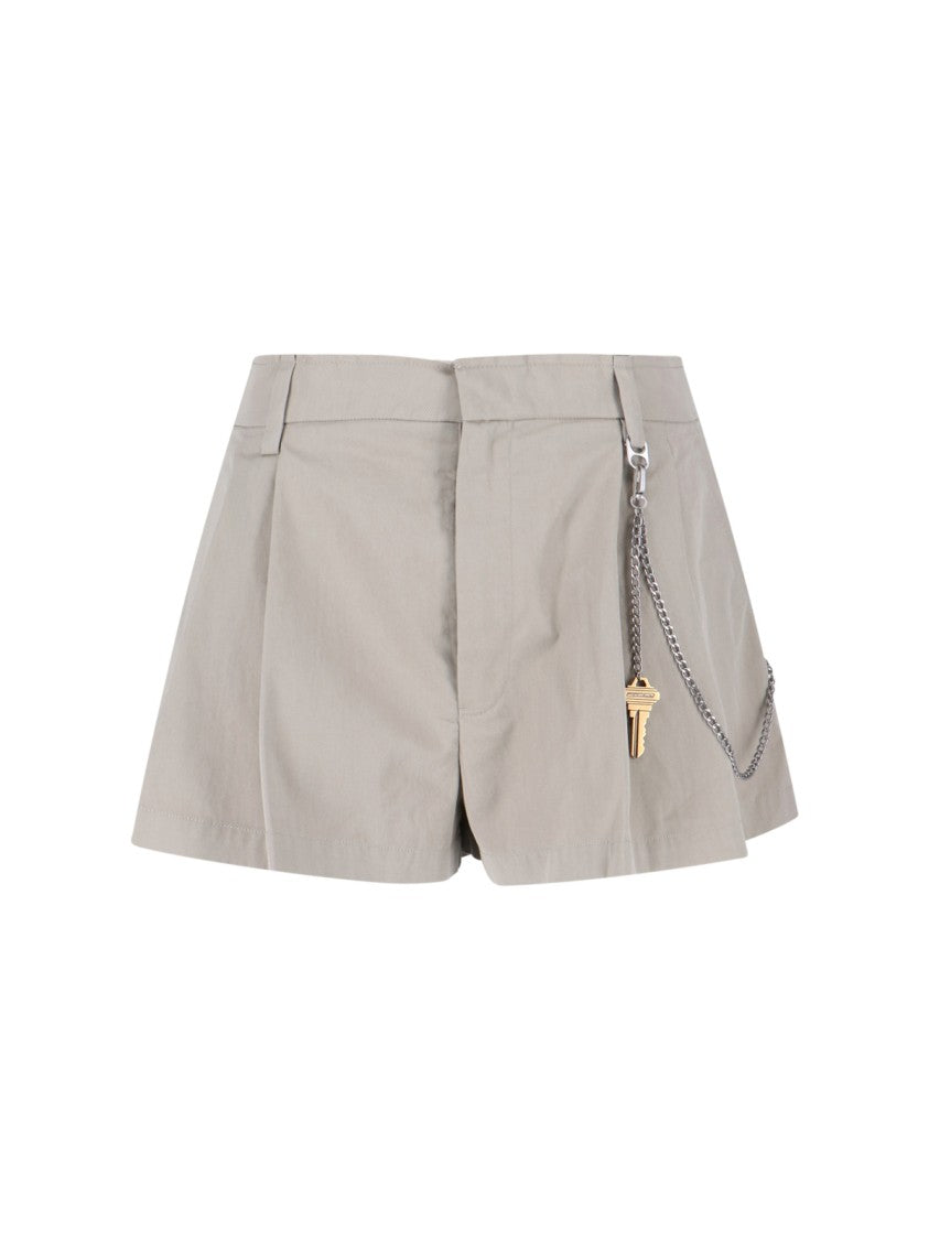 Alexander Wang Beige Tailored Shorts With Chain Detail
