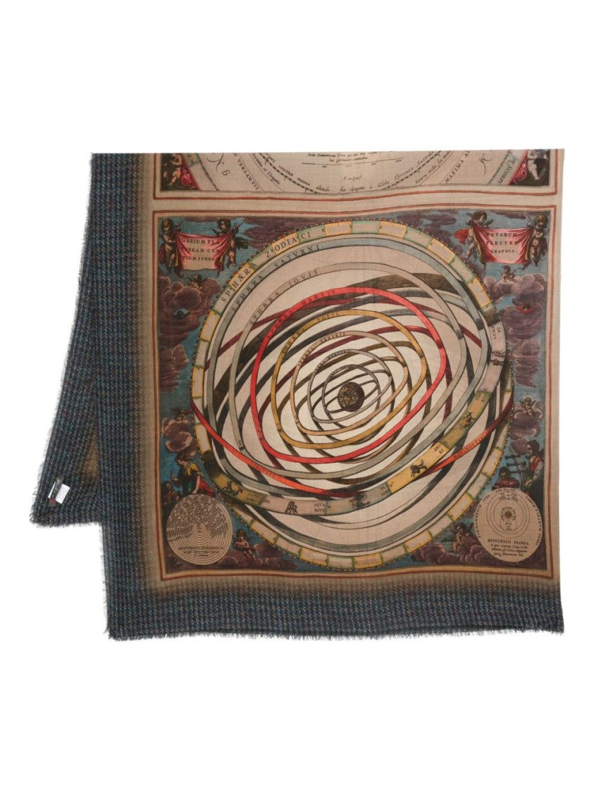 Faliero Sarti Celestial Map Design Multicolour Scarf