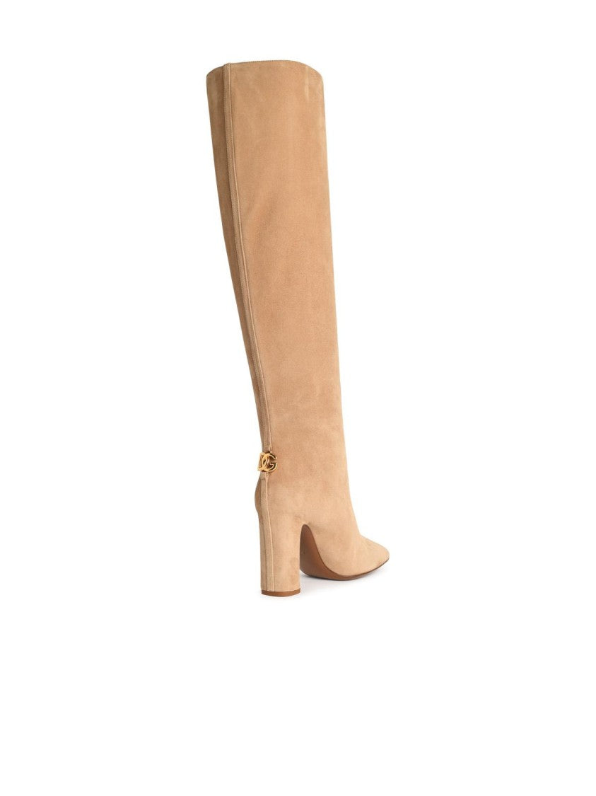Dolce & Gabbana Beige Suede Boots