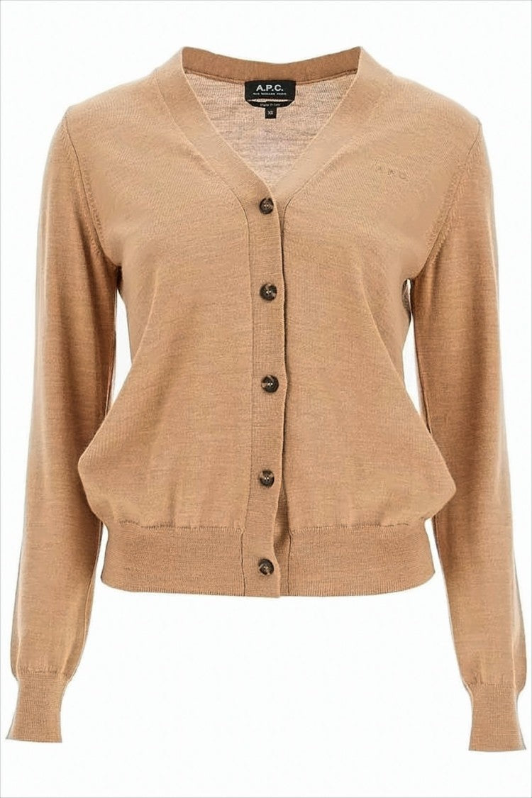 A.P.C. Classic Wool Cardigan With V-Neckline