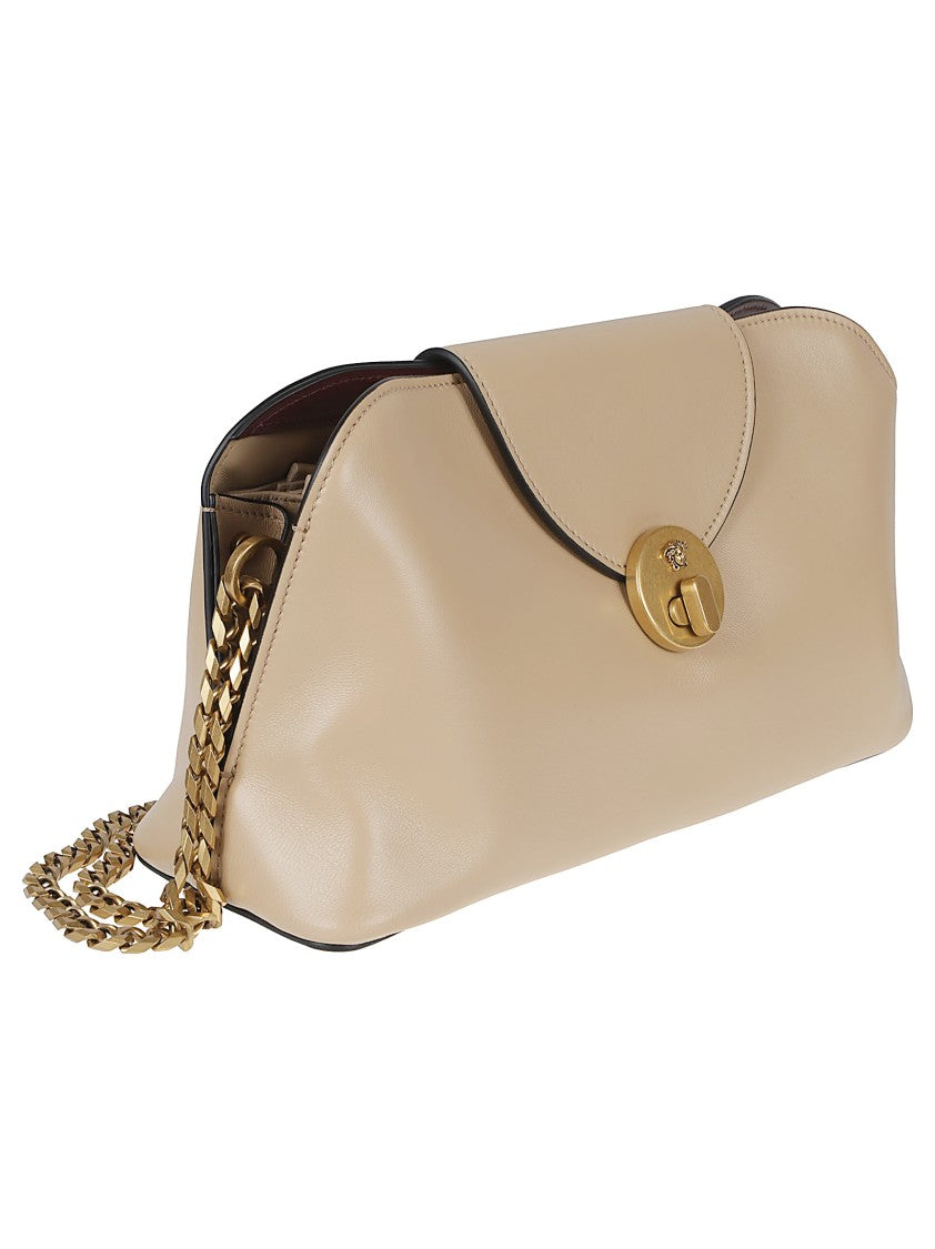 Versace Nappa Leather Chain Convertible Clutch