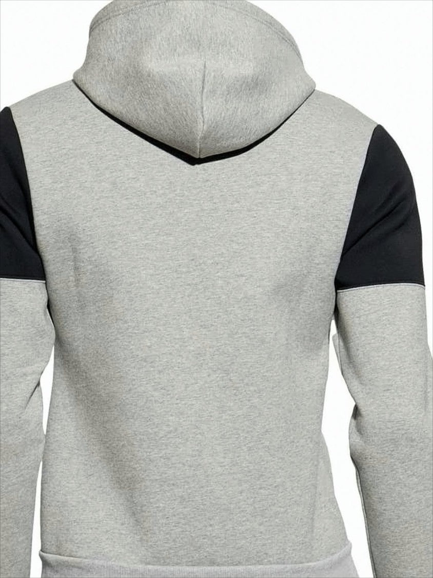Balenciaga Color-Blocked Hooded Sweatshirt With Zip-Up Front