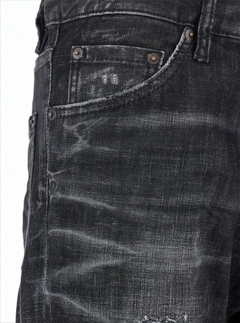 Dsquared2 Distressed Slim Fit Denim Pants