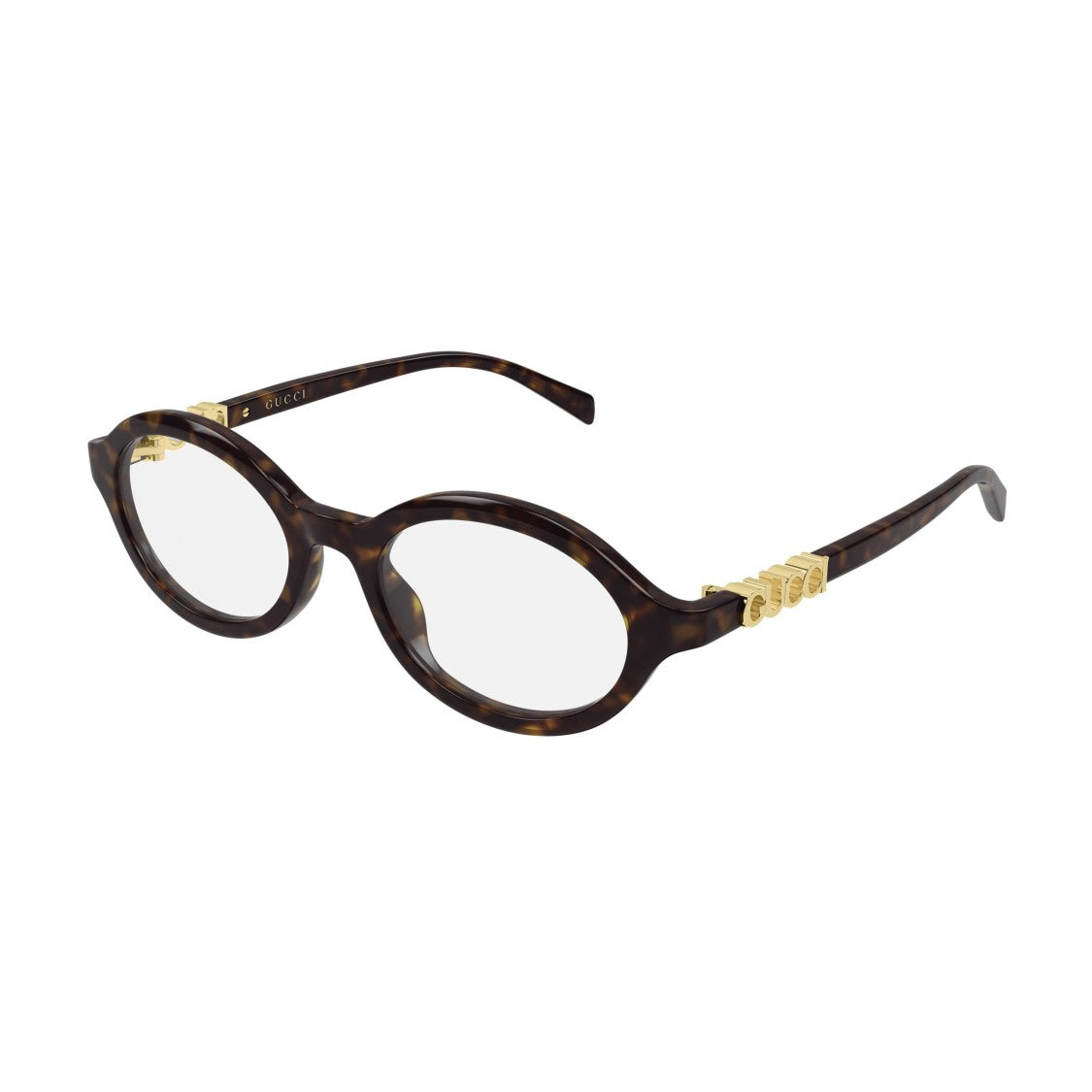 Gucci Round Tortoiseshell Acetate Eyeglasses With Gold-Tone Accents