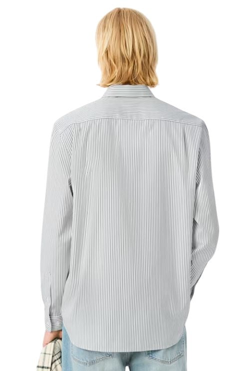 Lacoste Pinstriped Cotton Shirt With Mother-Of-Pearl Buttons