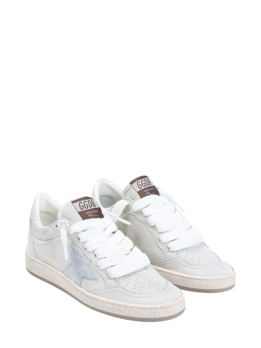 Golden Goose Grey Leather Ballstar Sneakers
