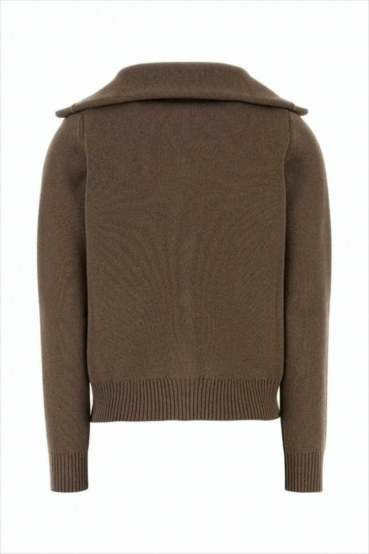 Bottega Veneta Cropped Cardigan With Wide Collar