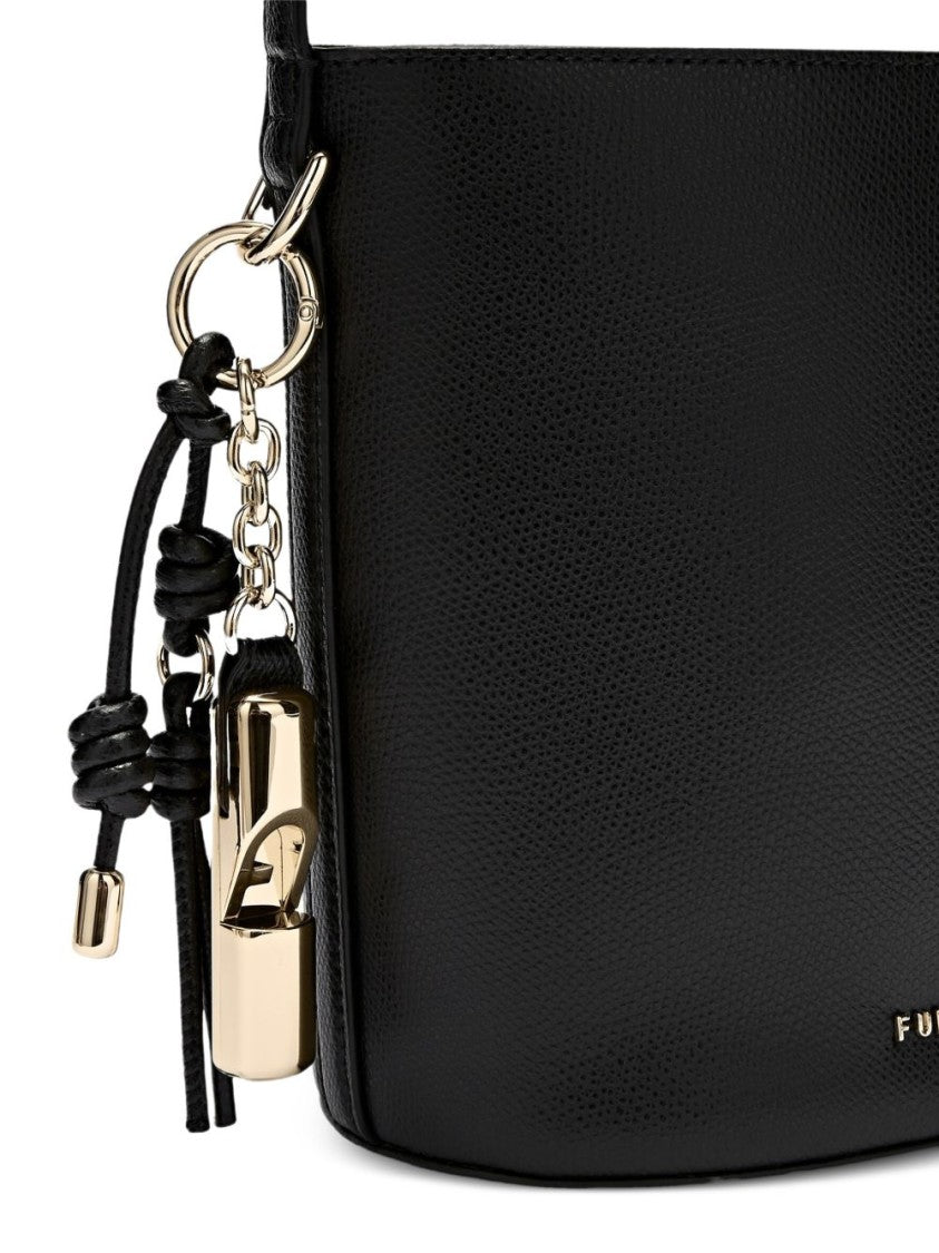 Furla Structured Rectangular Leather Bag With Adjustable Strap