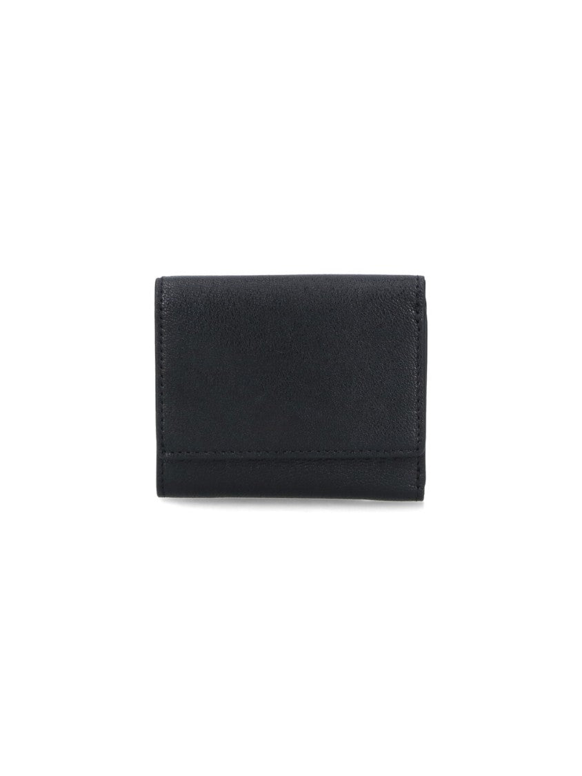 Anya Hindmarch Black Eyes Goat Leather Trifold Wallet