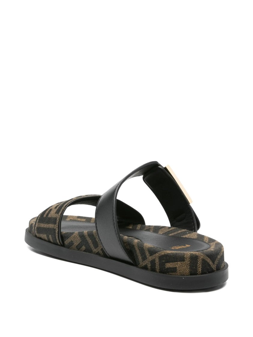 Fendi Feel Nappa Leather Sandals