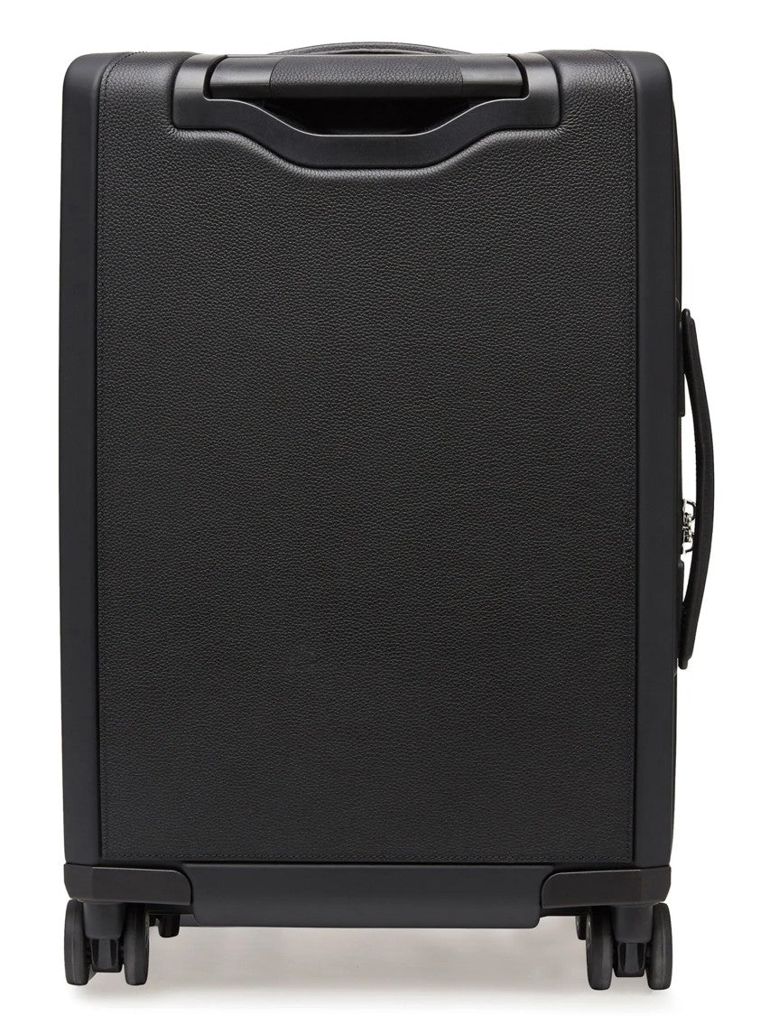 Ferragamo Embossed Leather Logo Trolley With Multi-Zip Compartments