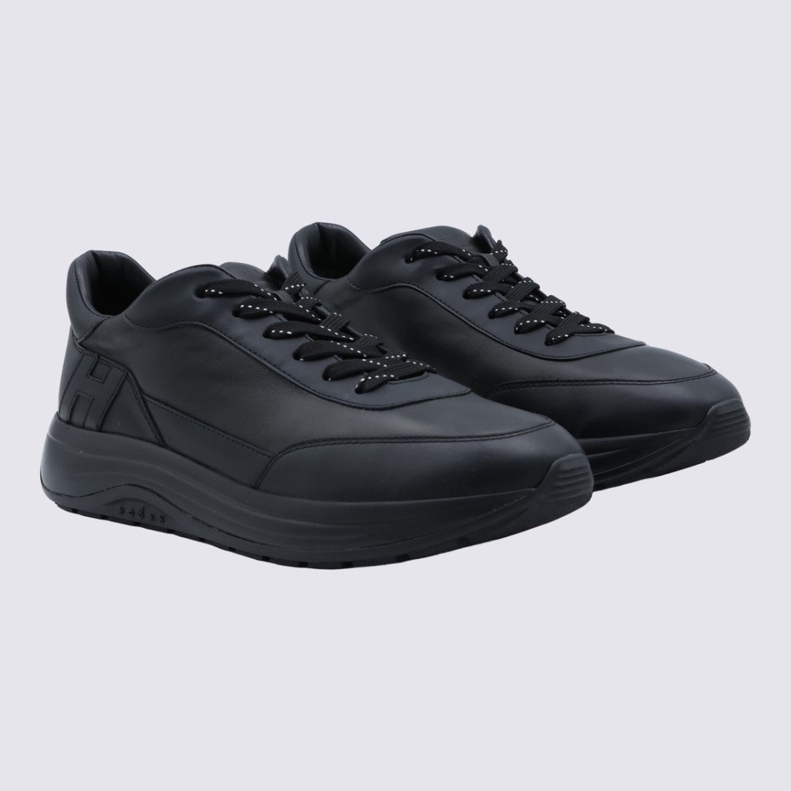 Hogan Matte Finish Minimalist Sneakers With Cushioned Sole