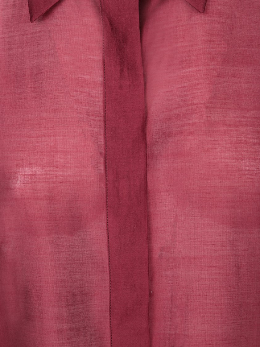 Blanca Vita Bordeaux Muslin Shirt