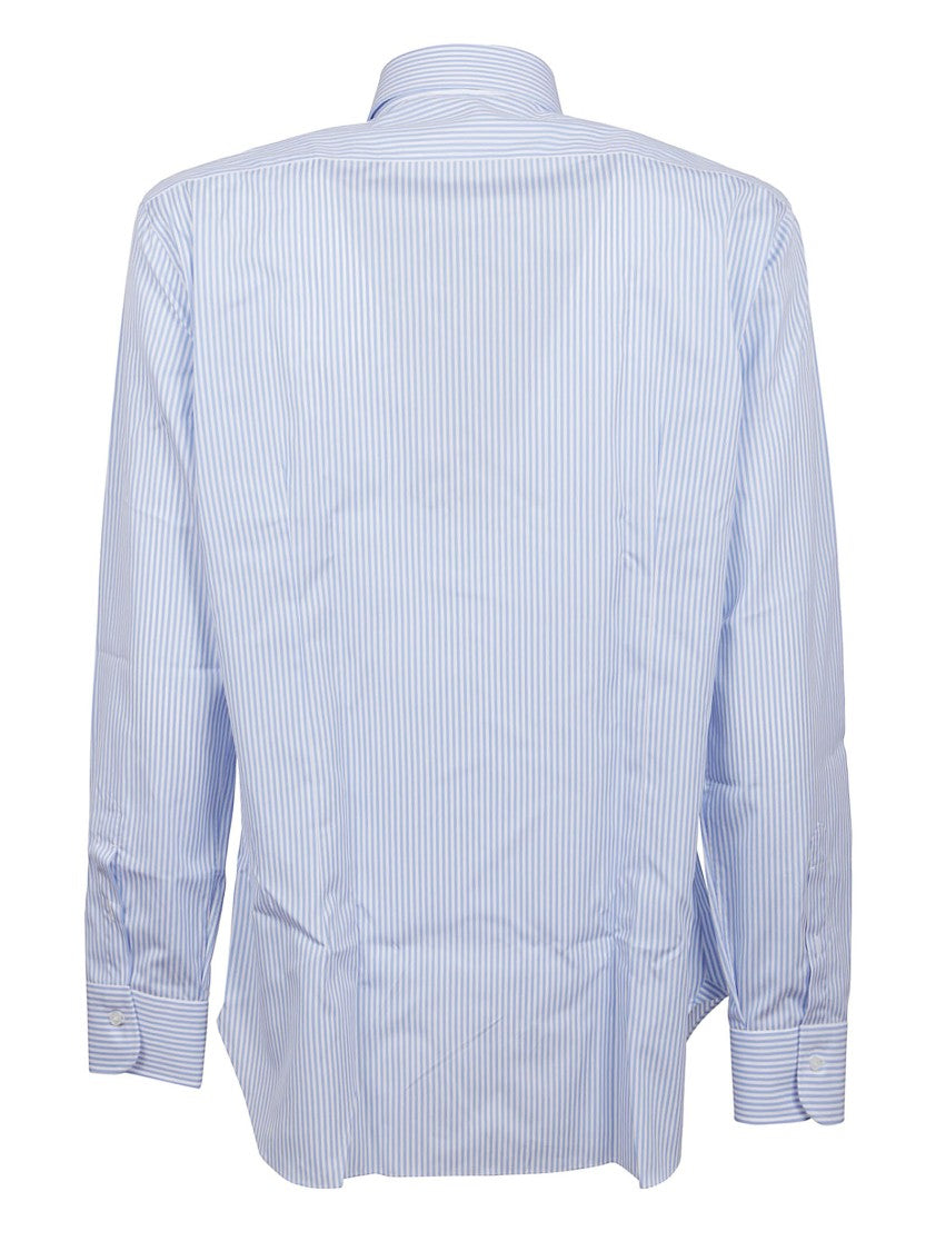 Buonamassa Light Blue Pinstripe Long-Sleeve Shirt