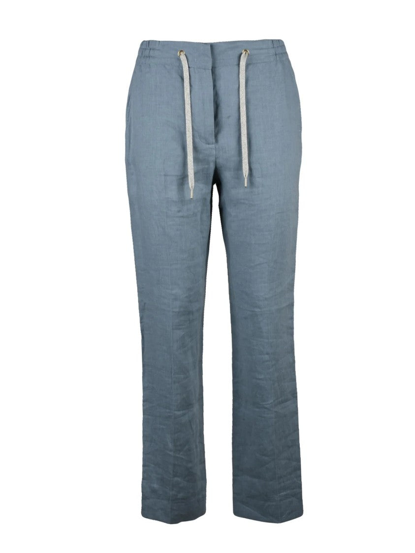 Eleventy Eleventy Linen Chino Pants - Blue