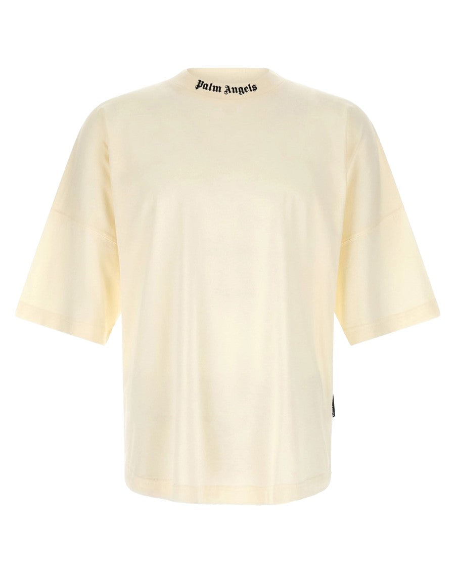 Palm Angels Off White Bold Logo Print Cotton T-Shirt