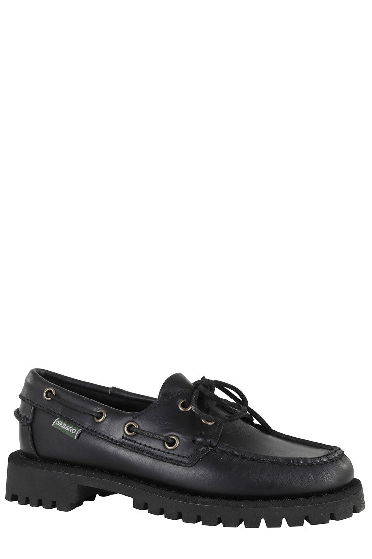 Sebago Moccasin-Style Black Leather Loafers
