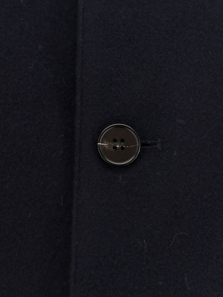 Paltò Straight-Cut Overcoat With Four-Button Front