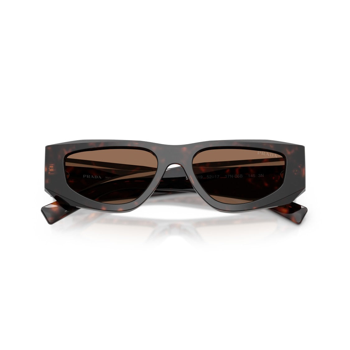 Prada 0Pr B19s Bold Angular Tortoiseshell Sunglasses