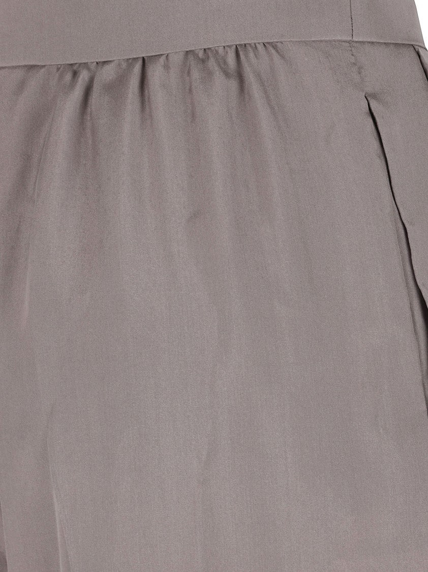 Saint Laurent High-Waisted Silk Trousers With Tapered Leg And Pleated Detail