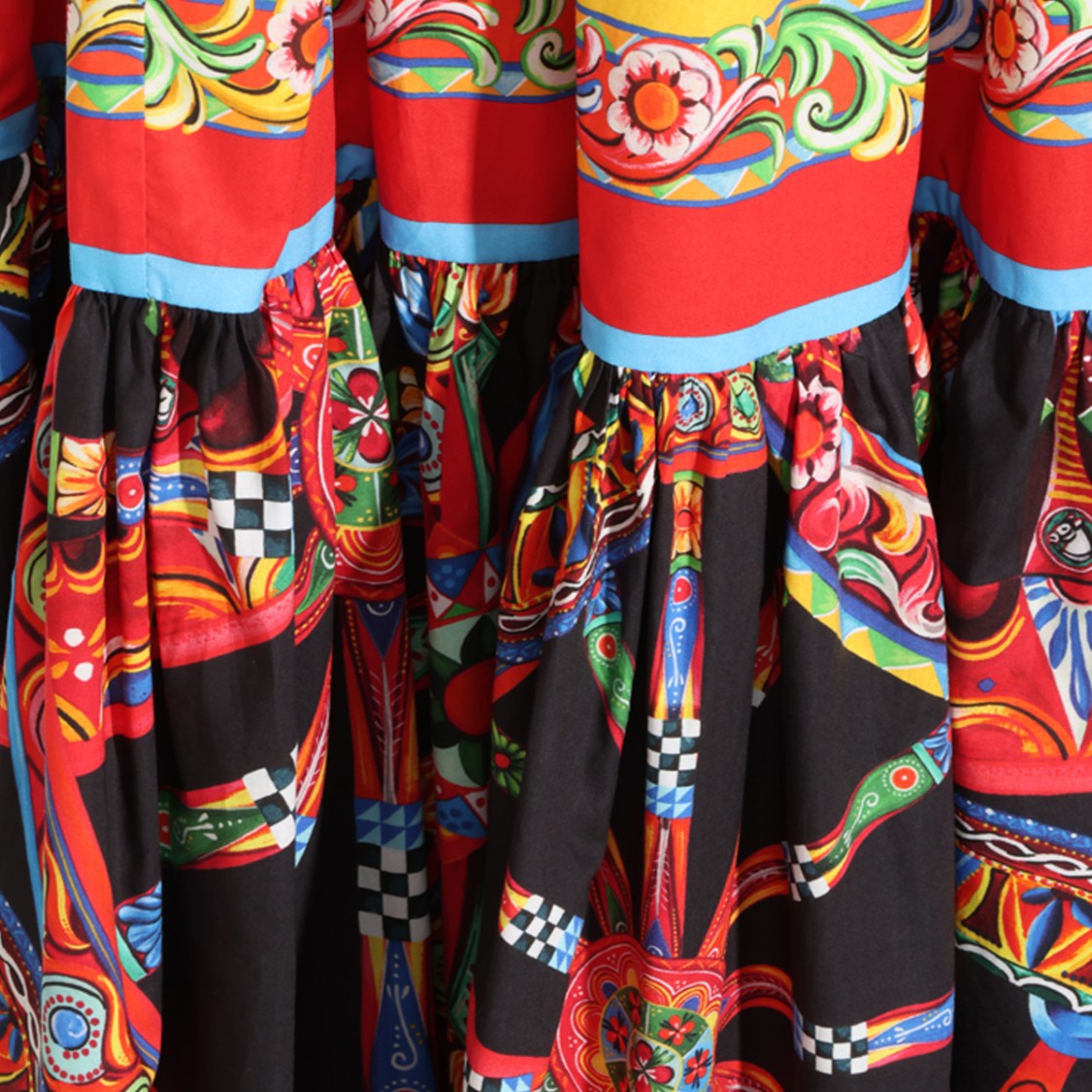 Dolce & Gabbana Multicolor Carretto Long Skirt