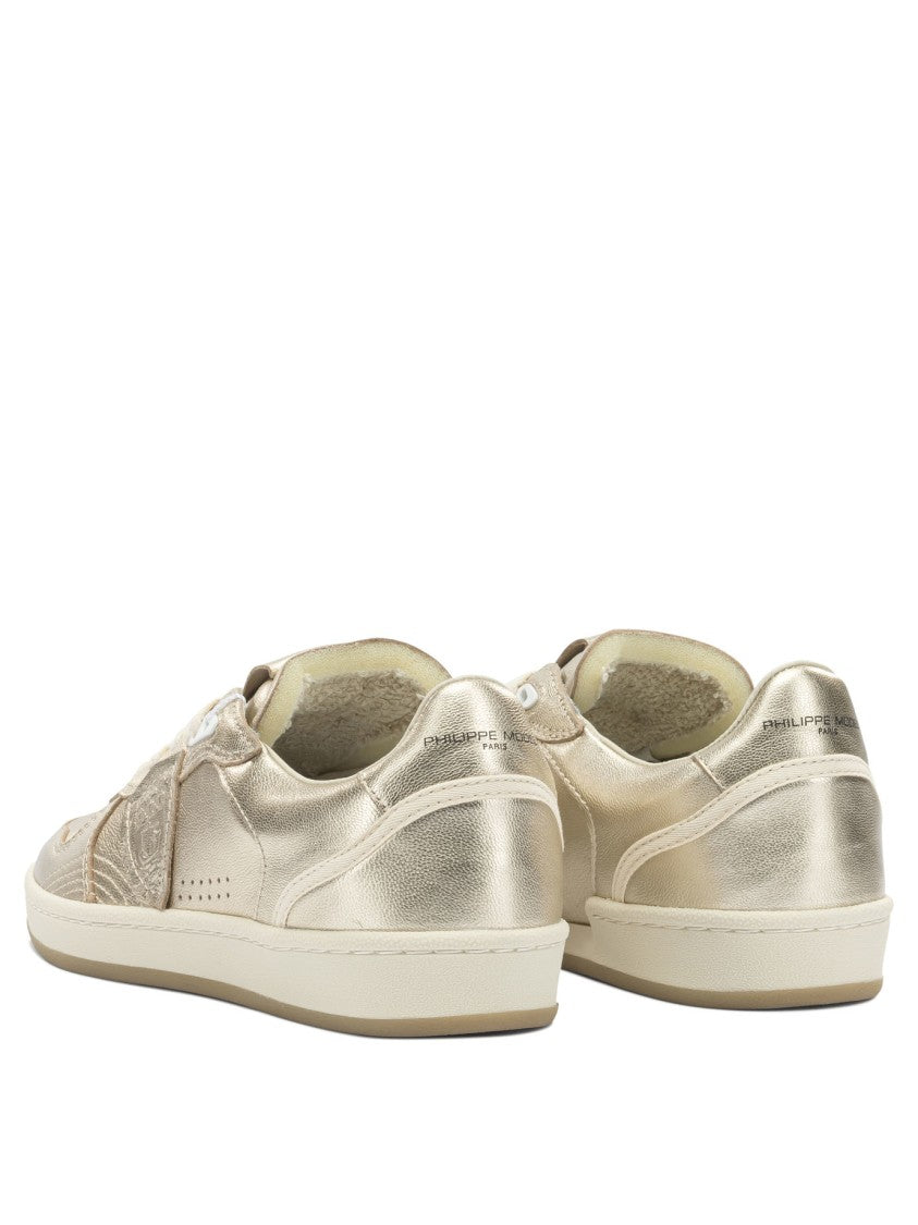 Philippe Model Paris Metallic Gold Leather Sneakers