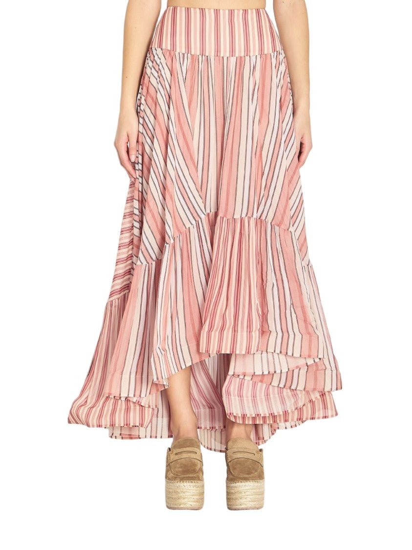 Zimmermann Hem Flared Skirt With Layered Design